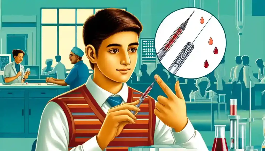 pricking using lancet in mbbs